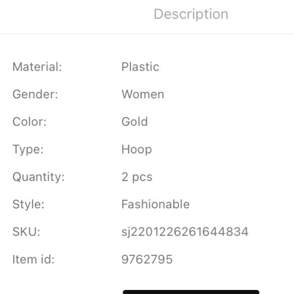 Golden Hoop Earrings - Picture 3 of 5